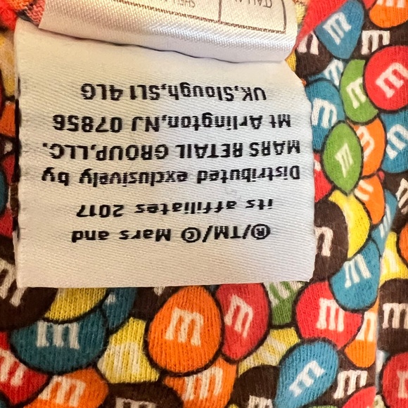 M&M’s World Candy Print Romper – Girls 14 – 100% Cotton, Red Trim - Picture 3 of 8